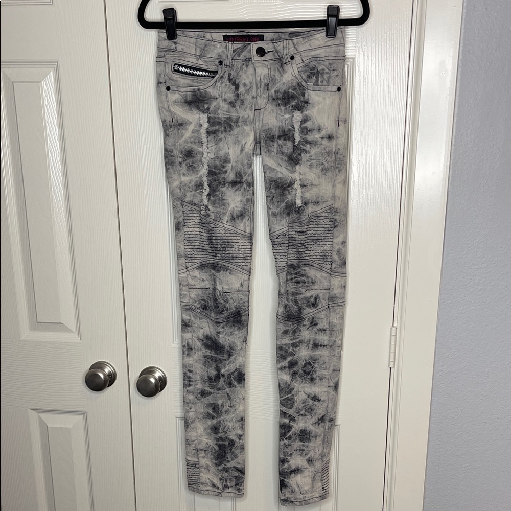 Material Girl Black and White Skinny Jeans